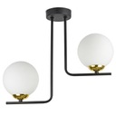 STROPNÉ ZÁVESNÉ LAMPY, LUSTRE, Čierna, ZLATÁ GUĽA