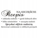 Nápis do kuchyne Recept na šťastie 264
