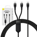 BASEUS SILNÝ KÁBEL 2V1 USB-C NA 2X USB-C 100W 20V 5A opletený 1,5M