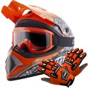 ĽAHKÁ PRILBA ENDURO QUAD XL KRÍŽOVÁ PRILBA + OKULIARE + RUKAVICE
