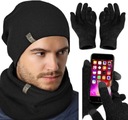 PÁNSKY KOMPLET ČIAPKA + SUKŇA + DOTYKOVÉ RUKAVICE