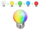 Závesné žiarovky LED s hladkým závitom 1W RGB