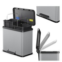 Odpadkový kôš, odpad z Hailo duo plus m 2x9l (strieborná farba)
