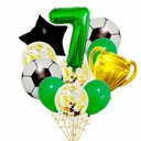 Sada futbalových balónov na 7. siedme narodeniny pohár na futbalové konfety