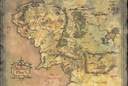 Pán prsteňov Mapa Stredozeme - plagát 91,5x61