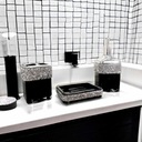 Čierna glamour kúpeľňová súprava s PYRITEM
