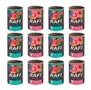RAFI JUNIOR Mokré krmivo pre šteniatka DOLINA NOTECI Mix príchutí 12 x 400g