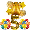 VEĽKÁ SADA FÓLIOVÝCH BALÓNOV POKEMON GO PIKACHU NA 5. PIATE NARODENINY 26ks