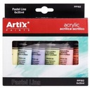 Sada škôl akrylových farieb na maľovanie sady 6 farieb x 35 ml farby