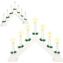 SVIEČKY 7 LED ADVENTNÝ STOJAN NA SVIEČKY, DREVENÝ, NA AKUMULÁTOR