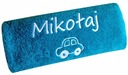 UTERÁK s autom, nápis, MENO DIEŤAŤA, výšivka