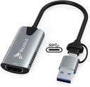 2-v-1 USB-C HDMI Grabber Capture Card