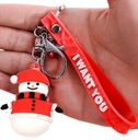 Vianočná darčeková taška na kľúče pre snehuliaka