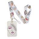Art lanyard tvár krk popruh držiak karty dokumenty umenie žena