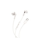 XO EP60 USB-C káblové slúchadlá do uší, biele