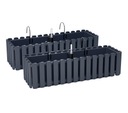 2x balkónový box DDEF600W kvetináč so systémom