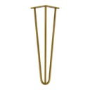 MORIA DESIGN Kovové nábytkové nožičky k taburete Hairpin nožičky 80 cm fi 10 zlatá