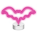 NEON LED BAT NA STOJANEJ HALLOWEENSKEJ STOJANEJ NOCNEJ LAMPE USB/BATTERIA