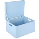 Modrá drevená krabička s ušami 40x30x24cm