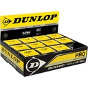 Squashové loptičky Dunlop Pro (2 žlté bodky) 12 ks