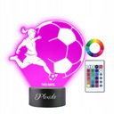 3D LED nočná lampa ako darček pre futbalistu
