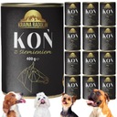 Kraina Radolin Konské a ľanové semienko 12x 400g 90% mäso mokré krmivo konské mäso