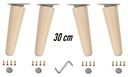 NOHY DREVENÉ BUKOVÉ NOHY, LEBKA 30CM SET U30