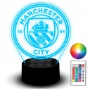 Soška LED nočnej lampy 3D gravírovanie futbalového loga Manchester City
