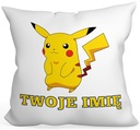 VANKÚŠ PIKACHU PRE DETI DARČEK 40x40+MENO