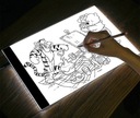 Kresliaca doska Tabuľa na pauzovanie Pauzovací papier A4 LED