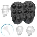 SILIKÓNOVÁ FORMOVAČKA ĽADU LEBKA 3D lievik 6 ks