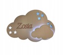 LED lampa name cloud, osvetlená, trblietavá 3D name cloud