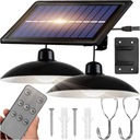 SOLÁRNE LED ZÁVESNÉ LAMPY SET 2x LUSTER SOLÁRNY PANEL DIAĽKOVÉ OVLÁDANIE DO ZÁHRAD