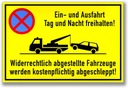Zákaz parkovania nemecký jazyk 30x20cm