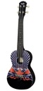 Korala PUC-30-011 Blackred star Koncertné ukulele
