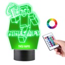 Stolná lampa Minecraft 16 farieb LED PLEXIDO