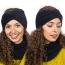 Dámska čelenka do uší ALPACA Black Headband Teplá krásna