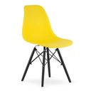 Sada stoličky OSAKA žltá / čierne nohy x4