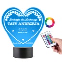 Lampa Darček pre otca a otca Gravírované 16 LED PLEXIDO
