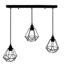 Luster Stropná lampa čierna, módne podkrovie