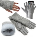 Dámske teplé dámske rukavice 3v1 s prekrytím