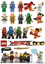 Cukrová oblátka na tortu LEGO NINJAGO Postavičky A4