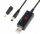 StepUp DC prevodník 9V 12V USB 5.5x2.1 3.5x1.35