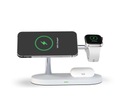 Qi MagSafe 3v1 indukčná nabíjačka pre iPhone/AirPods/Watch White