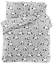 Obliečky z mikrovlákna 160x200 Obliečky Pandy 2517 Grey Panda