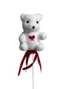Teddy Bears # 2 BIELA ​​ŠTÚKA VALENTÍNSKY LUKOVÝ MEDVEĎ
