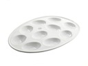 Stojan na vajíčka, podnos, tanier na 10 vajec PORCELÁN