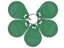 TAG RFID Unikátna kľúčenka 125kHz EM4100 zelená 50ks