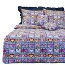 Obliečky z kôry 160x200 2 x 70/80 Hearts Boards Roses Bark Poland