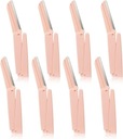 Žiletkový zastrihávač, nôž na úpravu obočia, ružový, 8 ks